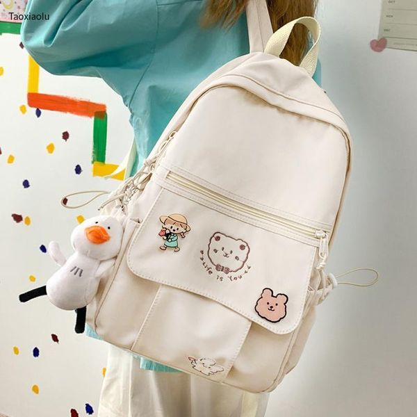 

backpack classic kawaii women nylon rucksack cute fashion design girl waterproof bookbag mochila for teenage student school bag
