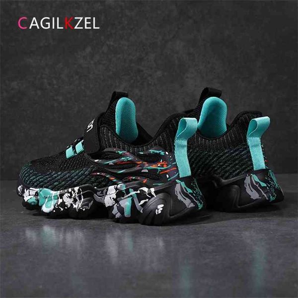 

cagilkzel spring sneakers kids sports shoes for boys fashion casual children shoes boy running child shoes chaussure enfant 210915, Black