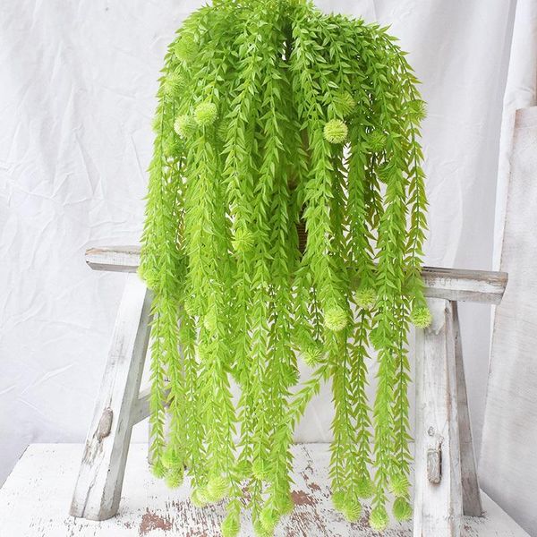 

artificial hanging plants garland fake snowball plants foliage trailing weeping fake ivy garland for wall hanging