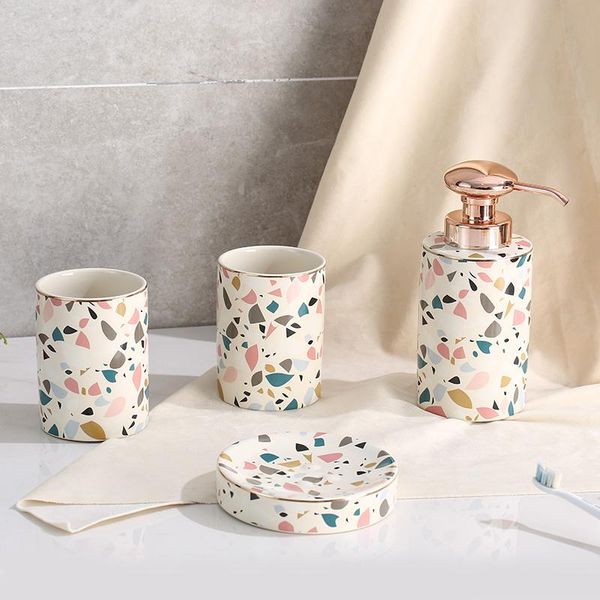 

bathroom wash creative ornaments toothbrush cup soap dispenser soap dish couple ceramic mouthwash cup bathroom accessories set