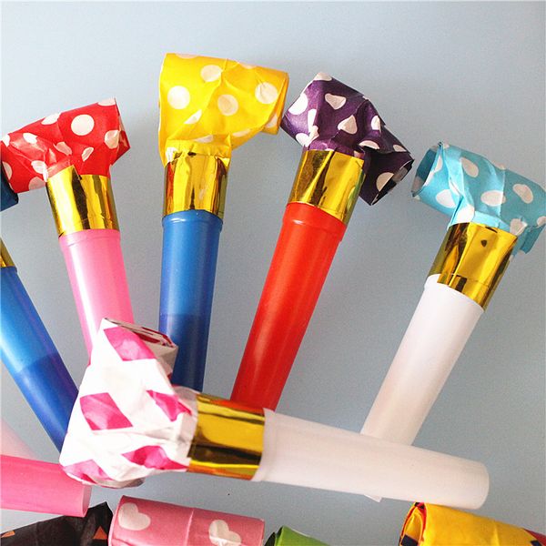 

10pcs/set multicolor party blowouts whistles kid birthday party favors decor toy