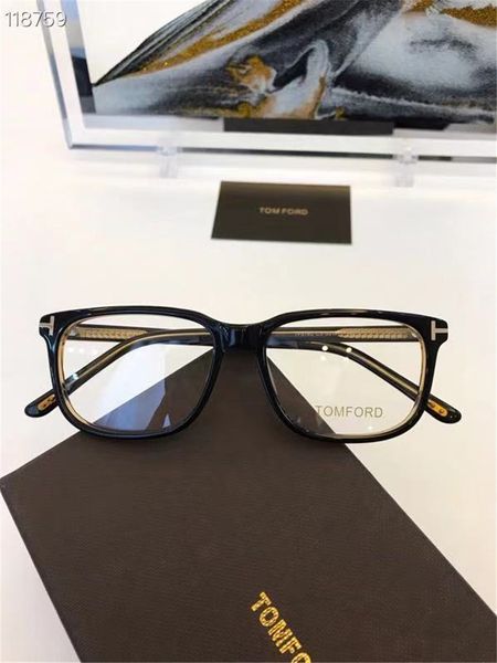 

designer sun men's and women's plate black full glasses frame tf5760, White;black