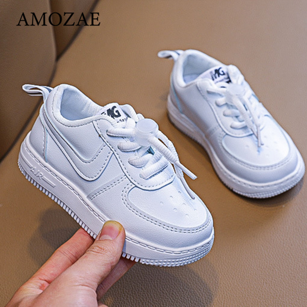 

2021 kids sport white shoes childrens casual shoes for girls baby sneakers new boys shoes infant toddler soft sole, Black;red