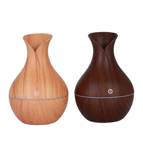 

humidifiers usb electric air humidifier 130ml mini wood grain aroma diffuser essential oil aromatherapy cool mist maker with led