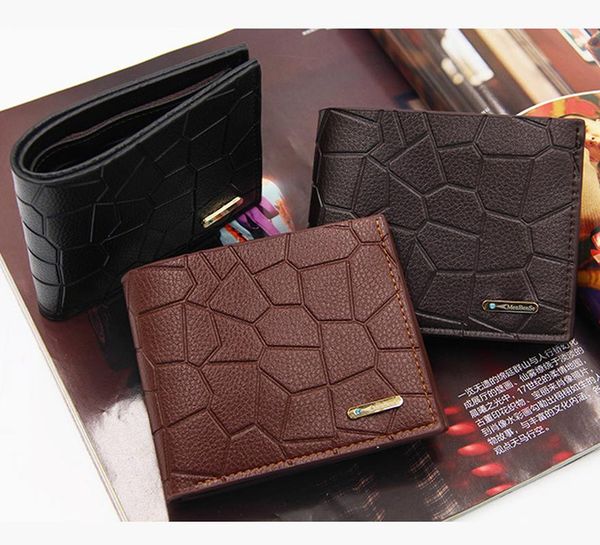 

wallets men's short wallet fashion leisure purses change pu purse, Red;black