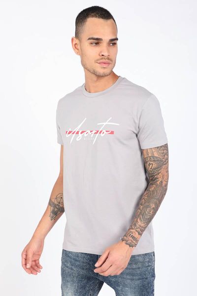 

men's t-shirts male gray melange printed bicycle neck t-shirt, White;black