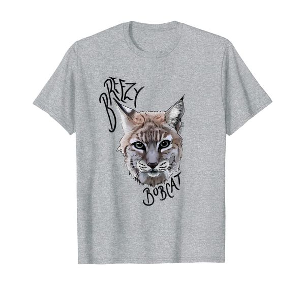 

big cat rescue breezy bobcat t-shirt, White;black