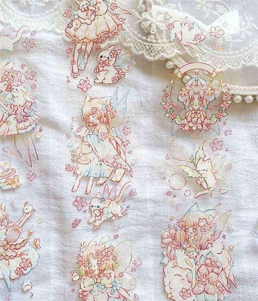 

gift wrap dreamy angle flower pet washi tapes journal masking tape adhesive diy scrapbooking decorative stickers