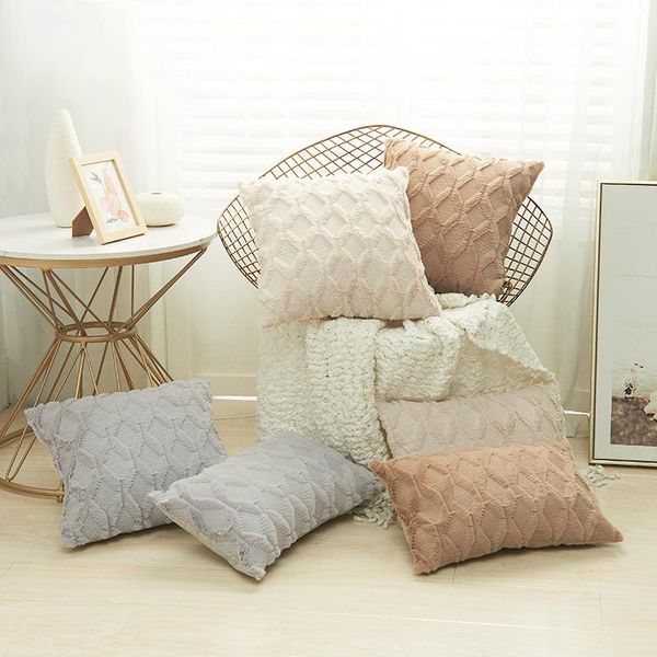 

cushion/decorative pillow nordic luxury fundas cojines decorativos rectangular plush housses de coussin home sofa cover 45x45 50x50 40x40cm