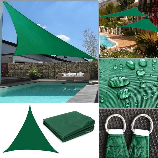 

shade 300d triangle sail green waterproof polyester awning outdoor sun shelter garden patio pool camping hiking yard