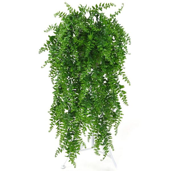 

decorative flowers & wreaths simulation fern grass green plant artificial persian leaves flower wall hanging plants for living room home dec
