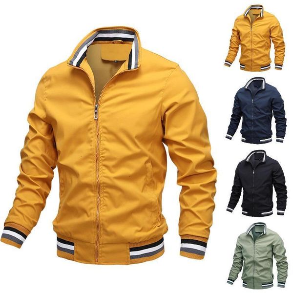 

autumn winter jackets coat men casual long sleeve stand collar coat jacket for men style streetwear bomber jacket male outwear, Black;brown