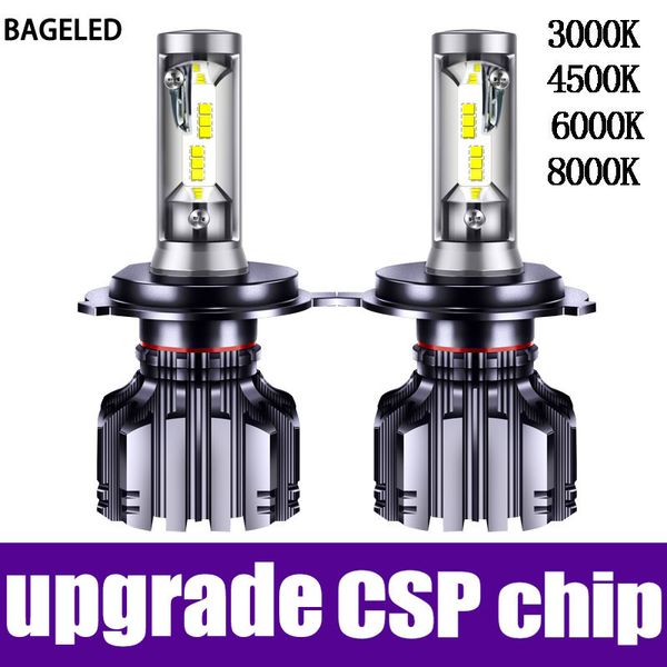 BAGE H4 lampada H7 LED H11 H8 9006 9005 HB4 H1 H3 HB3 CSP 4500K Car Auto Faro 50W 6000LM Lampadina a fascio basso Lampada per automobili