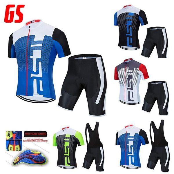 

racing sets 2021 summer cycling short sleeve mtb bicycle jersey set pro breathable mountain maillot bike clothing men quick dry, Black;blue