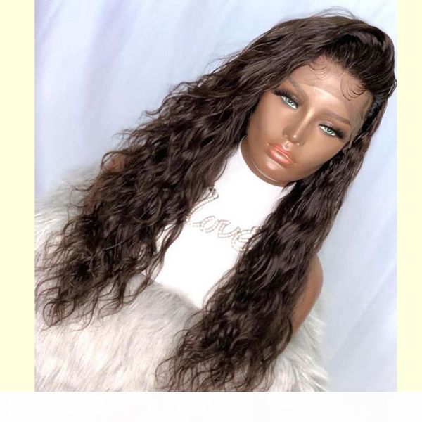 

simbeauty loose deep wave chocolate brown 360 lace front wigs soft silky 150 density full lace human hair wigs, Black;brown