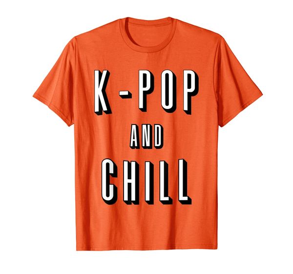 

south korea "k-pop and chill" t-shirt, White;black