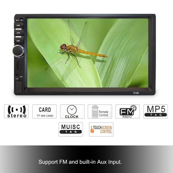 

& mp4 players 7 inch double 7018b 2 din car multimedia mp5 player fm stereo radio with digital touch screen usb