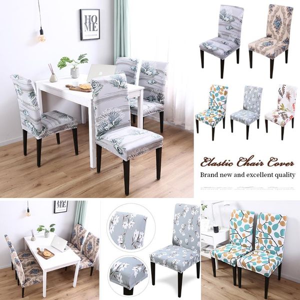 

chair covers 1/2pcs print kitchen cover dining seat slipcover removable furniture anti-dust spandex