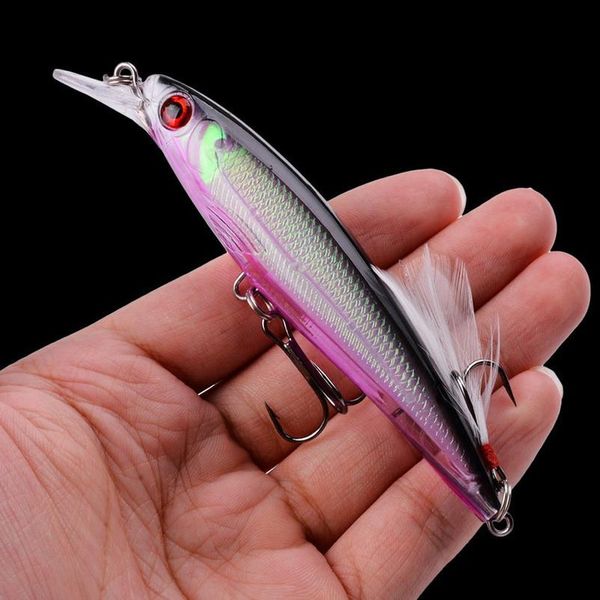 

1pcs minnow fishing lure laser hard artificial bait 3d eyes 11cm 13g fishing wobbler diving 0.5m-1.5m crankbait jllrmn