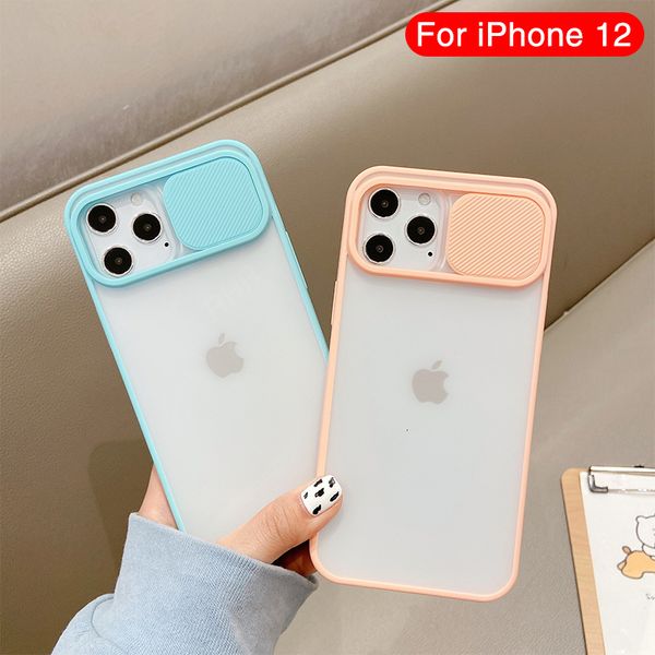 

2021 new camera lens protection phone case on pro max sile ee pc backplane for iphone 12 mini color candy back cover wdph