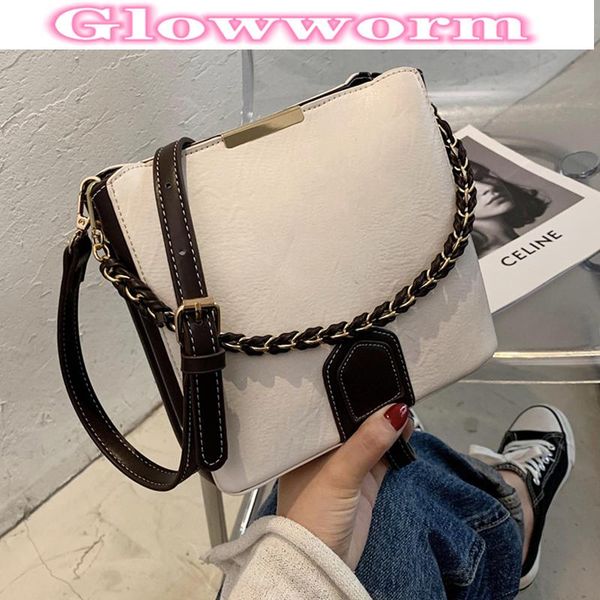 

shoulder bags contrast handbag fashion chain design crossbody for women 2021 luxury handbags designer