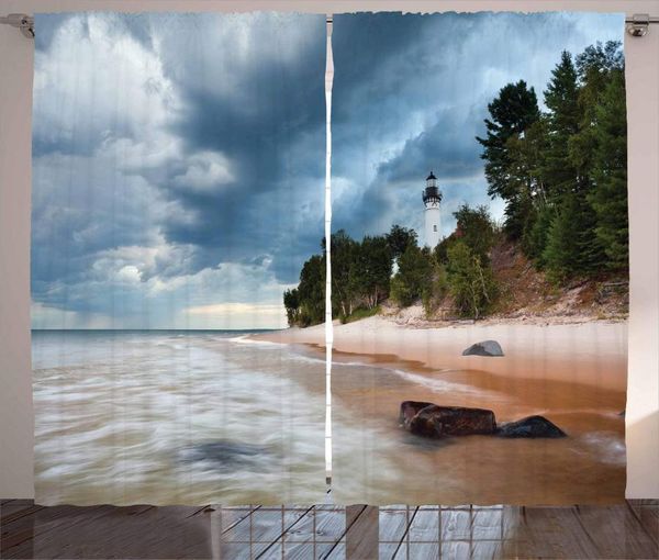 

curtain & drapes lighthouse curtains for living room au sable in d rock national lakeshore michigan usa window kids