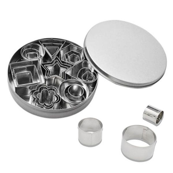 

baking moulds 24 pcs stainless steel mini cookie cutter set biscuits pastry cutters diy kitchen mould cake decoration mold home tool