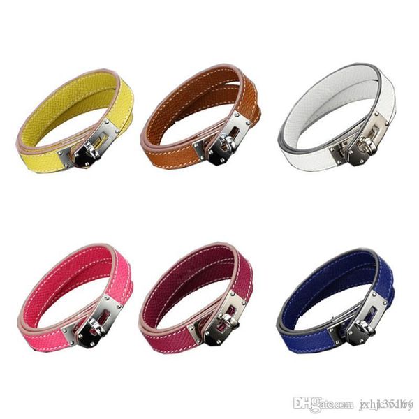 

2019 new stainless steel leather designer bracelet for women man valentine's day love designer leather jewelry for women man, Golden;silver