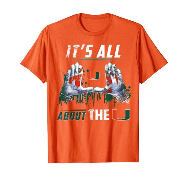 

miami hurricanes all about the u t-shirt - apparel, White;black