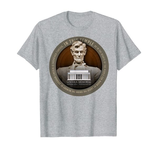 

abraham abe lincoln memorial national mall washington d.c. t-shirt, White;black