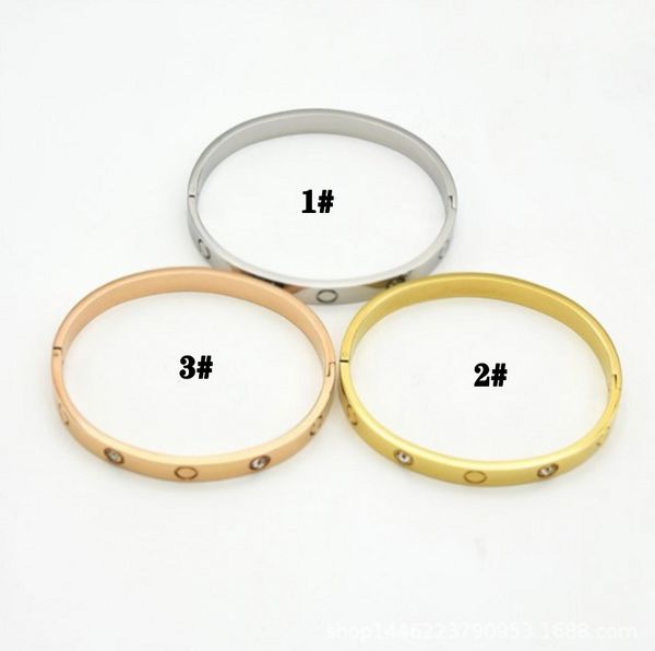 

european 8mm titanium steel bracelet plated with 18k open clasp couples fashion wedding bracelet gold rose gold thanksgiving bracelet, Golden;silver