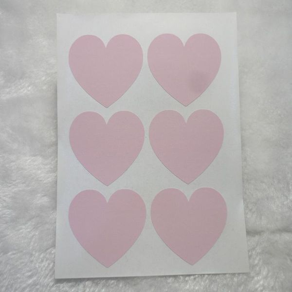 

gift wrap light pink heart stickers for envelope seals