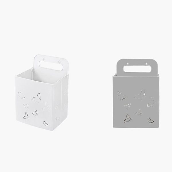 

foldable bathroom storage basket plastic dirty hamper clothes wall shelf hanging punch-laundry basket kids toys organizer