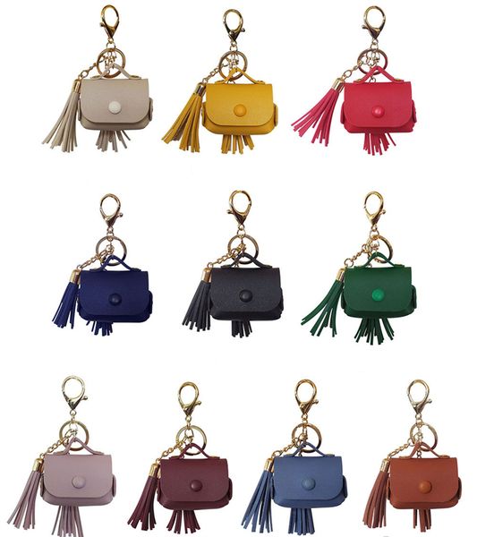

for apple airpods pro case leather tassel cover airpod 3 wireless bluetooth headset earbuds 10 colors dhl/fedex