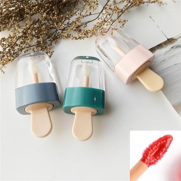 

storage bottles & jars 1pc lip glaze empty tube cosmetic ice cream transparent refillable bottle containers diy pink