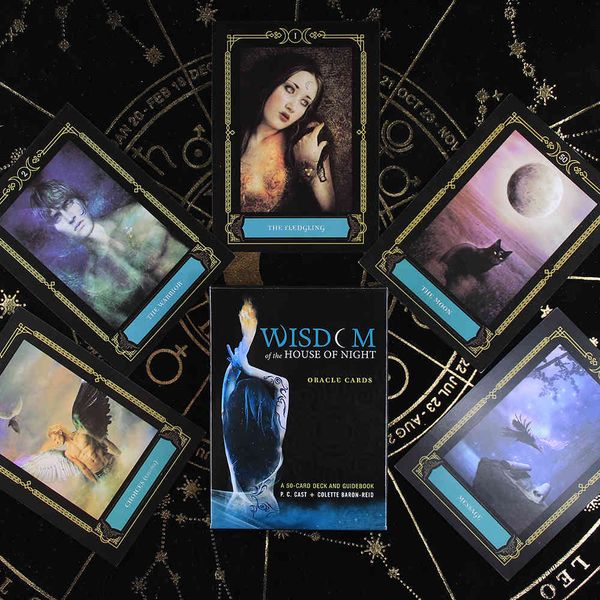 

wisdom the house of night oracles cards a 50-card deck and guidebook tarot card game board for beginners with guidebookgame