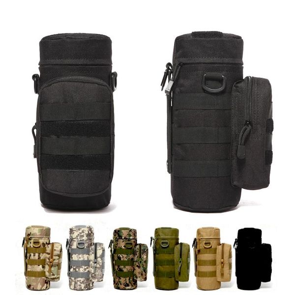 

hydration packs outdoor molle water bottle bag with phone pouch tactical gear army kettle waist climbing hiking camping hunting pack