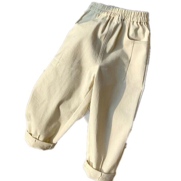 

trousers girls boys solid color cotton casual pants spring children's baby denim clothing p5412, Blue