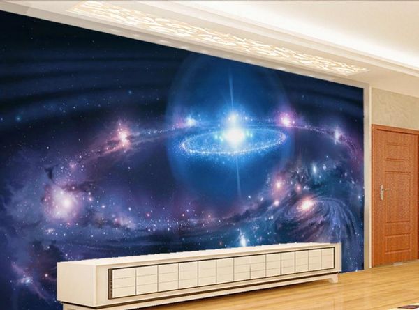 

3d universe starry sky wallpapers tv background wall 3d murals wallpaper for living room