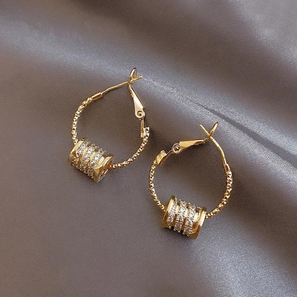 

hoop & huggie style fashion temperament trend line for women earrings high sense light luxury summer, Golden;silver