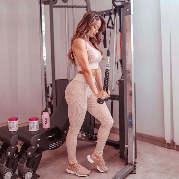 

sports tracksuits seamless women's yoga fitness snake suit for women, Gray