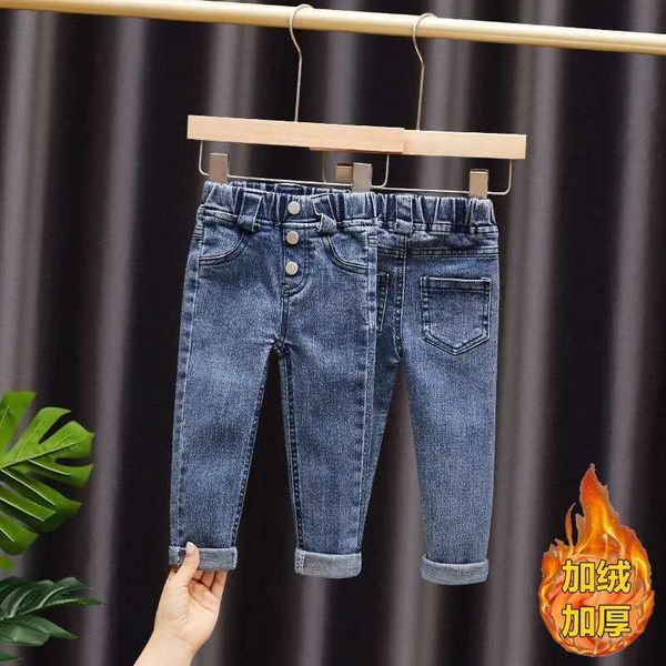 

trousers spring autumn girls baby pants children's jeans leggings kids winter warm little casual 0-6y, Blue
