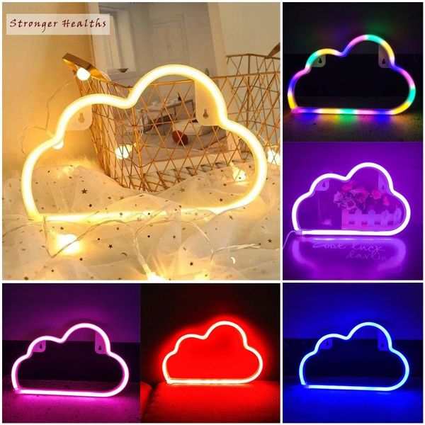 

table lamps led cloud neon light sign night lamp wall art decorative colorful rainbow room party wedding decoration #4