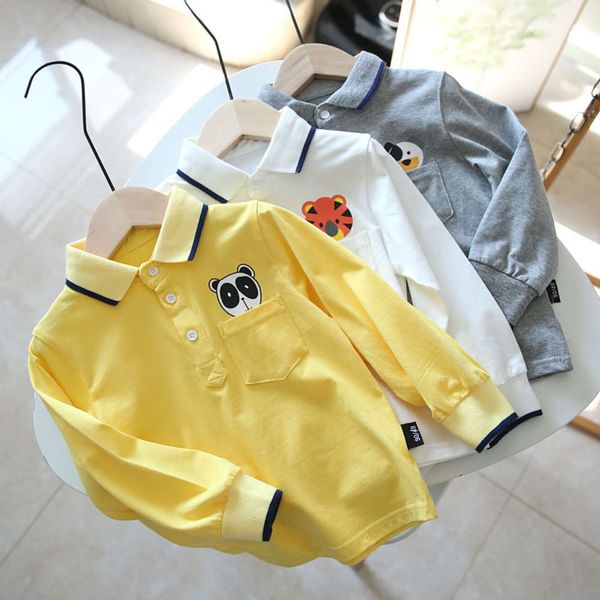 

shirt boys' polo and autumn long sleeve t-shirt 2021 spring children's wear baby's sweater bottom coat 1160, Blue