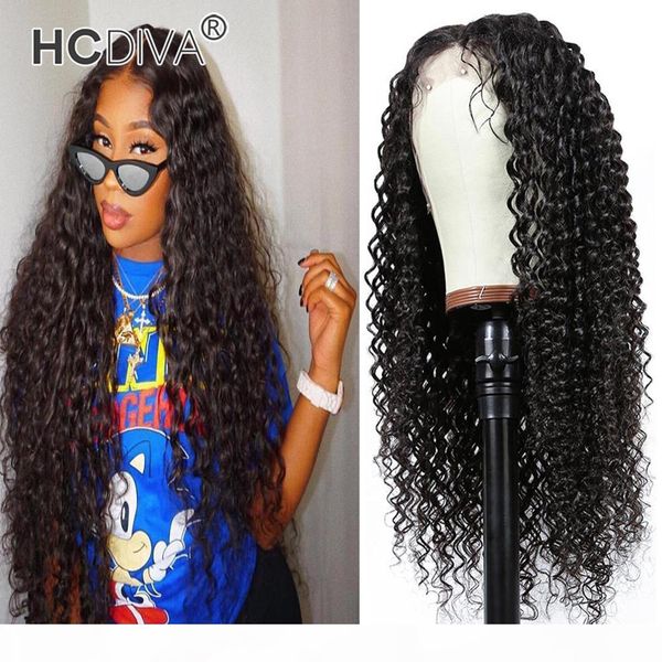 

brazilian hair kinky curly human hair 13x1 lace front wigs with baby hair pre plucked remy virgin 150% density 10-30 inch wholesale, Black;brown