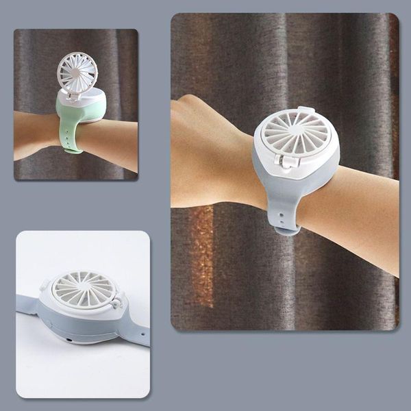 

electric fans usb rechargeable fan with comfortable wrist strap portable mini watch-shaped control for indoors or outdoors traveling