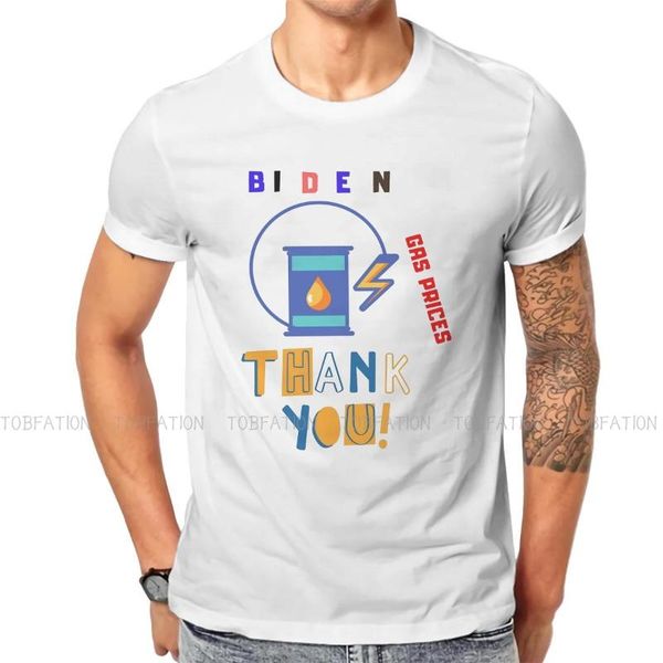 

men's t-shirts thank you joe biden est tshirts gas shortage price increased men style fabric t shirt round neck oversized, White;black
