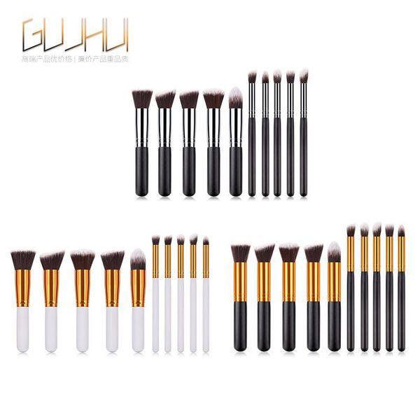 

makeup brushes 10pcs 5 big small black white pink color soft powder eyeshadow make up foundation beauty brush tools