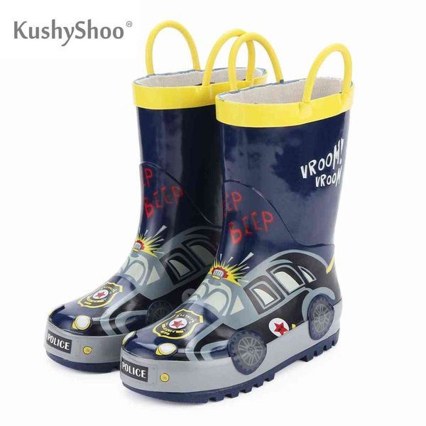 

kushyshoo kids rain boots boys children shoes rainboots loverly waterproof water shoes children' rubber boots outside 211108, Black;grey