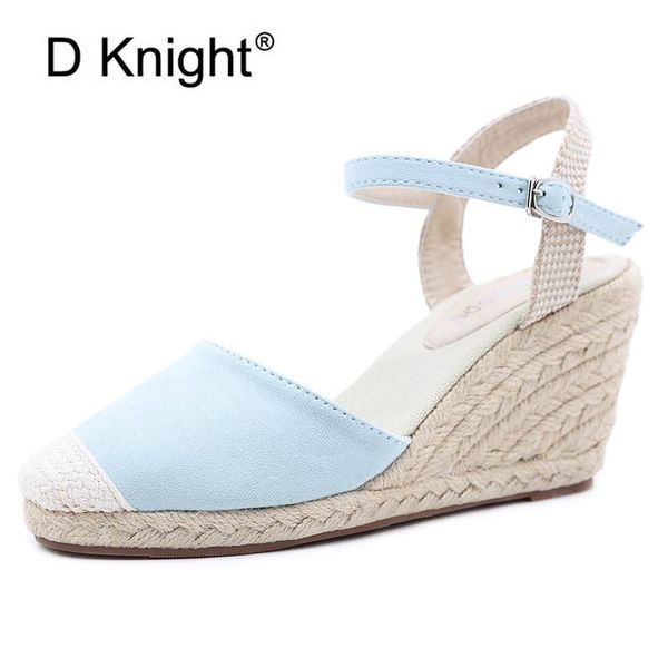 

sandals women's espadrille ankle strap comfortable slipper lady women casual shoes breathable flax canvas pumps woman, Black